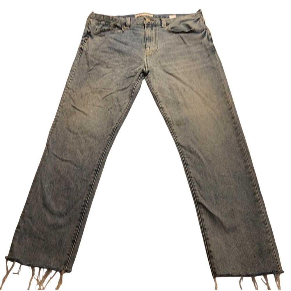 PacSun Slim Taper Jeans Men's 32x32 Light Wash Denim Raw Hem Tapered Leg NWOT